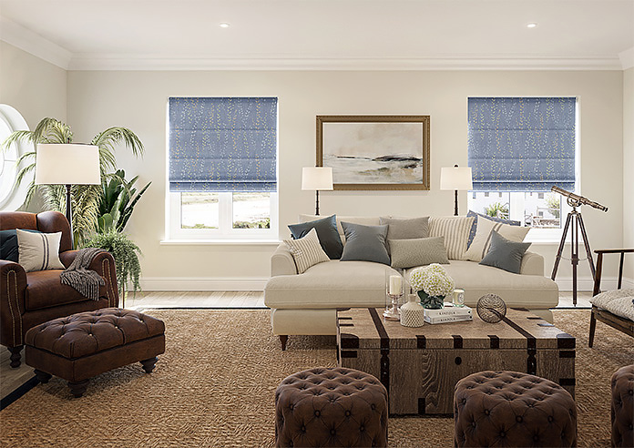 Willow Field, Indigo - Twist&Fit Roman Blind - Image 8